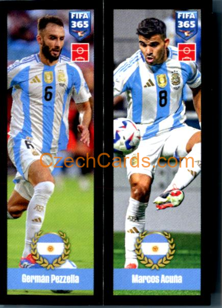 Germán Pezzella / Marcos Acuña 2025 FIFA 365 sticker #416