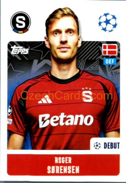 Asger Sørensen 2024/25 Topps Champions League sticker #423