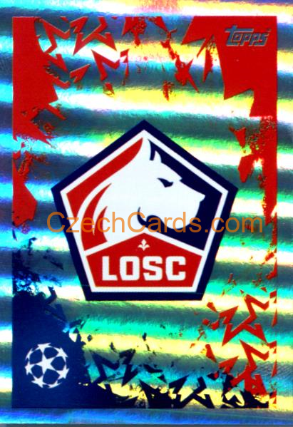 Club Logo LOSC Lille 2024/25 Topps Champions League sticker shiny #479