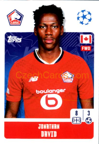 Jonathan David 2024/25 Topps Champions League sticker #490