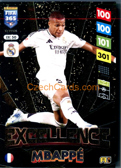 Kylian Mbappé 2025 FIFA 365 Adrenalyn Excellence #EXC50