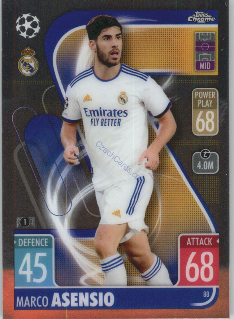 Marco Asensio Match Attax Chrome CL 2021/22 #88