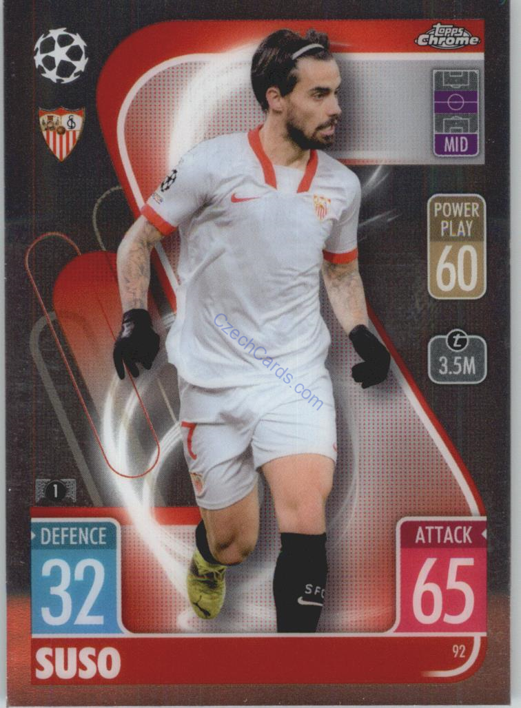 Suso Match Attax Chrome CL 2021/22 #92