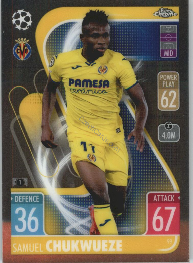 Samuel Chukwueze Match Attax Chrome CL 2021/22 #99