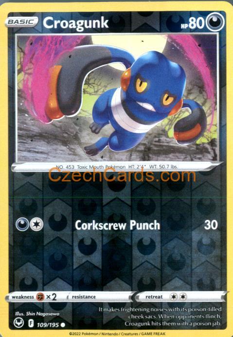 Croagunk 109/195 common Pokémon Card reverse holo