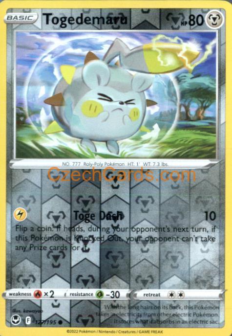 Togedemaru 127/195 common Pokémon Card reverse holo