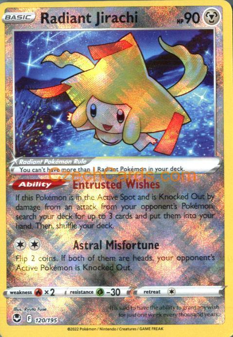 Radiant Jirachi 120/195 rare Pokémon Card holo