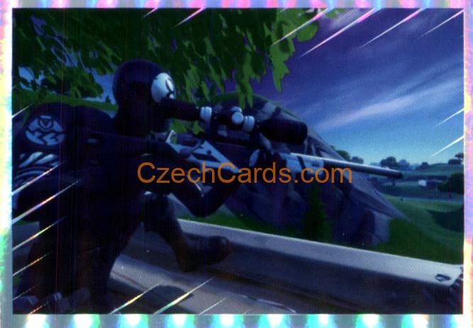 Sticker 206 Panini Fortnite Black Frame sticker rainbow foil #206