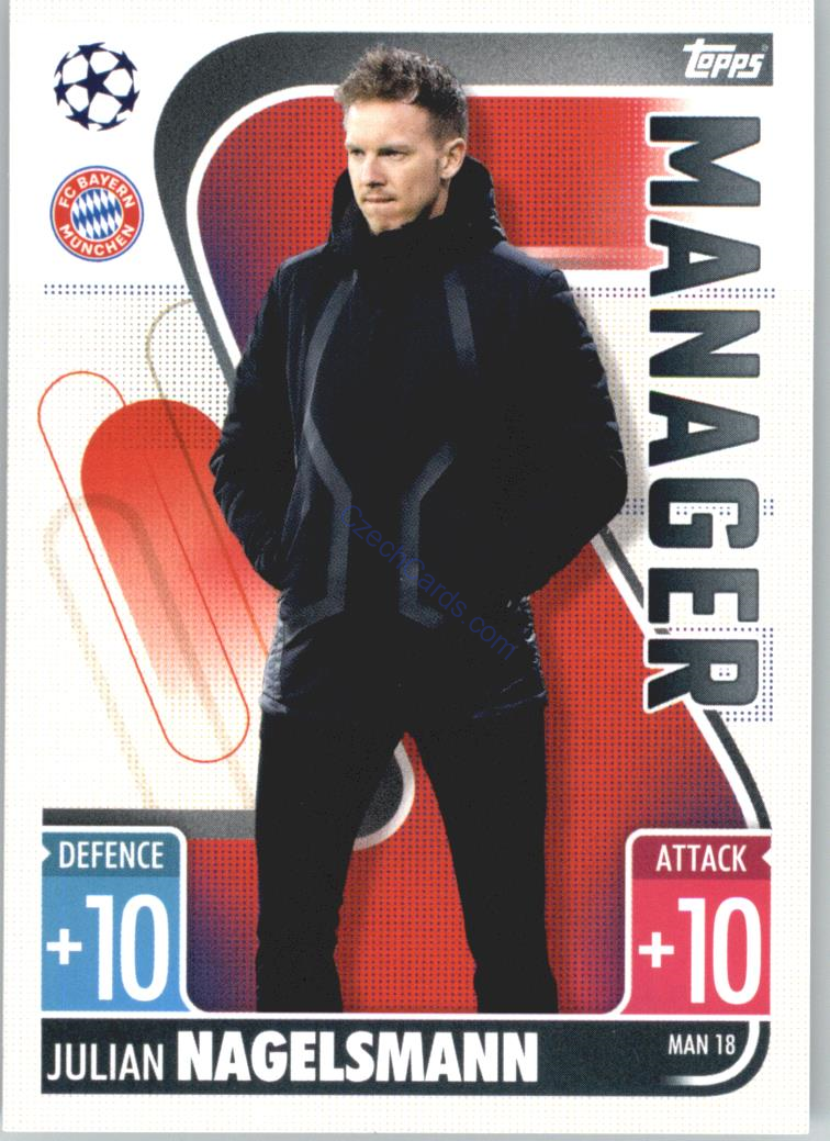 Julian Nagelsmann 2021/22 Match Attax Extra #MAN 18