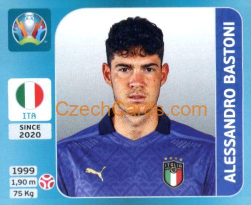 Alessandro Bastoni 2020 Panini UEFA Euro Tournament Ed. Blue #11