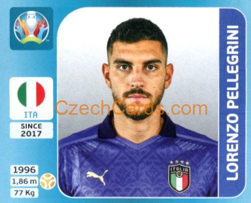 Lorenzo Pellegrini 2020 Panini UEFA Euro Tournament Ed. Blue #19