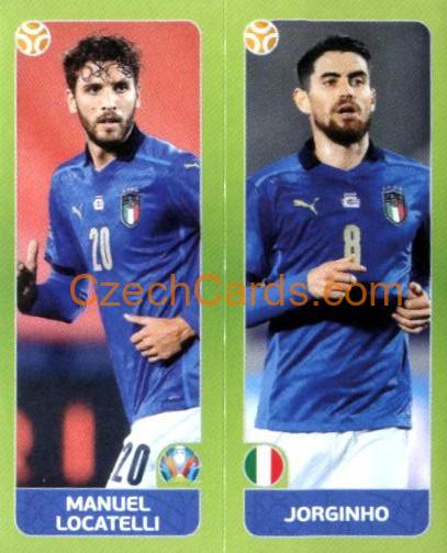 Manuel Locatelli / Jorginho 2020 Panini UEFA Euro Tournament Ed. Blue #31