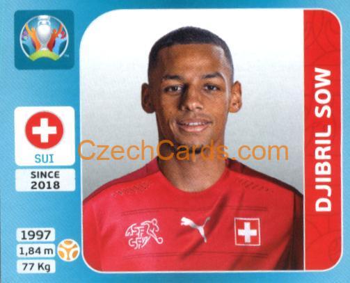 Djibril Sow 2020 Panini UEFA Euro Tournament Ed. Blue #52
