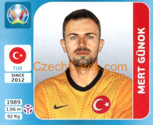 Mert Günok 2020 Panini UEFA Euro Tournament Ed. Blue #62