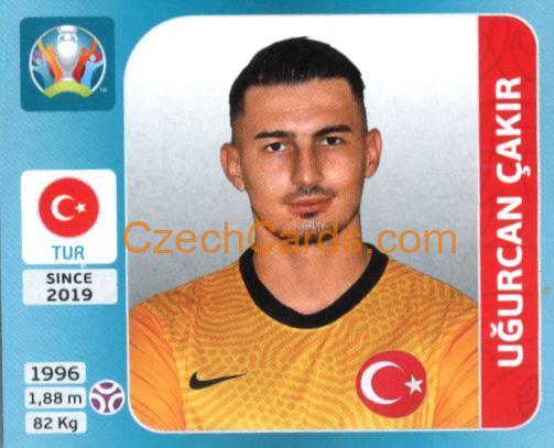 Uğurcan Çakır 2020 Panini UEFA Euro Tournament Ed. Blue #63