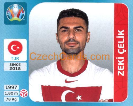 Zeki Çelik 2020 Panini UEFA Euro Tournament Ed. Blue #65