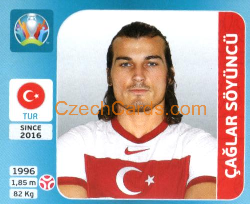 Çağlar Söyüncü 2020 Panini UEFA Euro Tournament Ed. Blue #70