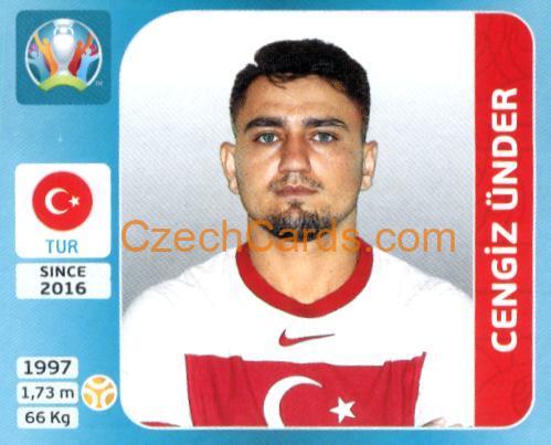 Cengiz Ünder 2020 Panini UEFA Euro Tournament Ed. Blue #75