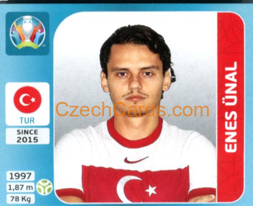 Enes Ünal 2020 Panini UEFA Euro Tournament Ed. Blue #80