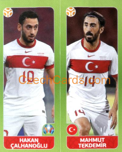 Çalhanoğlu / Tekdemir 2020 Panini UEFA Euro Tournament Ed. Blue #85