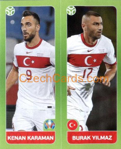 Kenan Karaman / Burak Yilmaz 2020 Panini UEFA Euro Tournament Ed. Blue #87