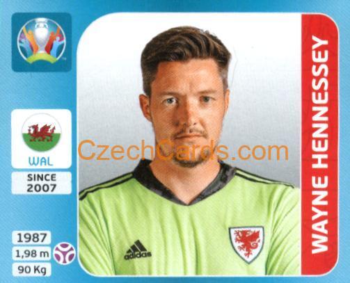 Wayne Hennessey 2020 Panini UEFA Euro Tournament Ed. Blue #95