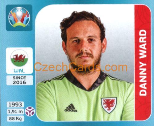 Danny Ward 2020 Panini UEFA Euro Tournament Ed. Blue #96