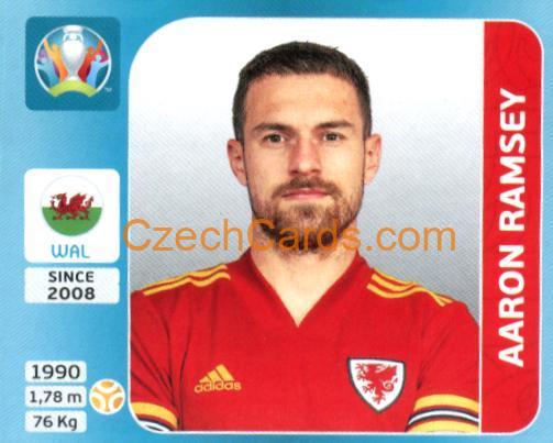 Aaron Ramsey 2020 Panini UEFA Euro Tournament Ed. Blue #109