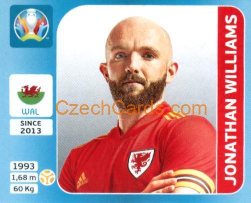 Jonathan Williams 2020 Panini UEFA Euro Tournament Ed. Blue #110