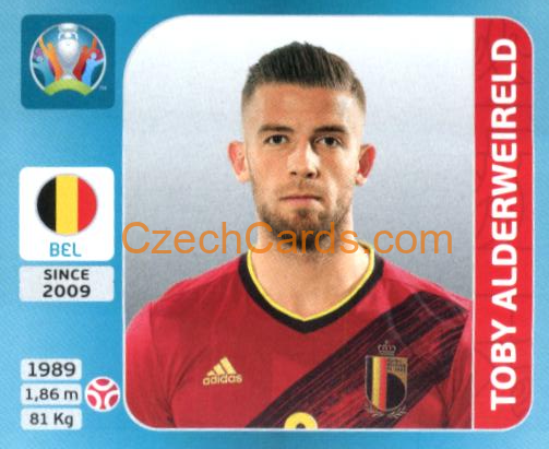 Toby Alderweireld 2020 Panini UEFA Euro Tournament Ed. Blue #118
