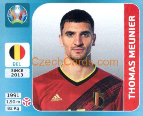 Thomas Meunier 2020 Panini UEFA Euro Tournament Ed. Blue #122