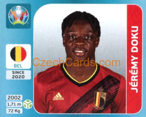 Jérémy Doku 2020 Panini UEFA Euro Tournament Ed. Blue #131