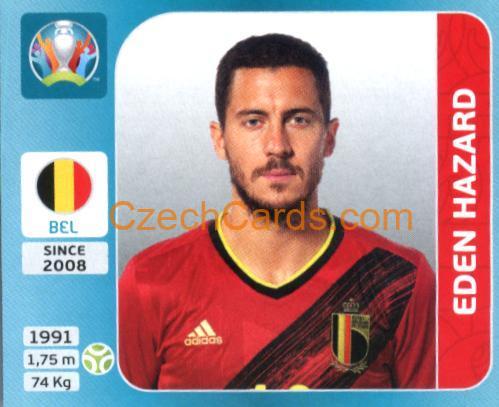 Eden Hazard 2020 Panini UEFA Euro Tournament Ed. Blue #132