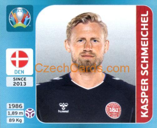 Kasper Schmeichel 2020 Panini UEFA Euro Tournament Ed. Blue #149