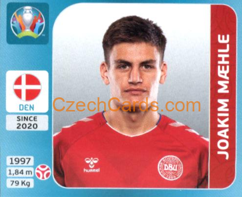 Joakim Mæhle 2020 Panini UEFA Euro Tournament Ed. Blue #154
