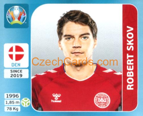 Robert Skov 2020 Panini UEFA Euro Tournament Ed. Blue #167