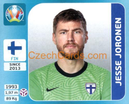 Jesse Joronen 2020 Panini UEFA Euro Tournament Ed. Blue #171
