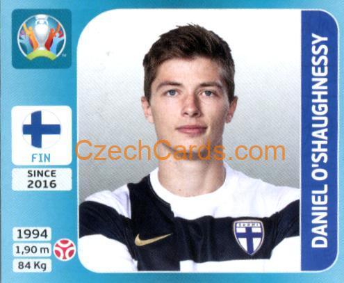 Daniel O'Shaughnessy 2020 Panini UEFA Euro Tournament Ed. Blue #174