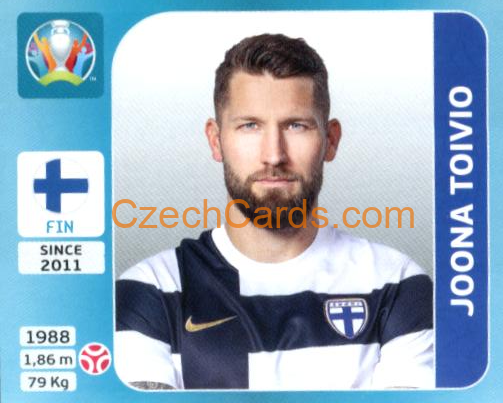Joona Toivio 2020 Panini UEFA Euro Tournament Ed. Blue #176