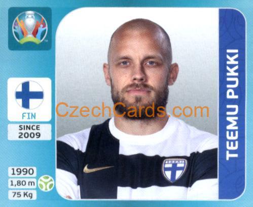 Teemu Pukki 2020 Panini UEFA Euro Tournament Ed. Blue #189
