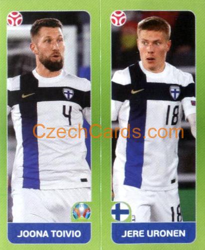 Joona Toivio / Jere Uronen 2020 Panini UEFA Euro Tournament Ed. Blue #192