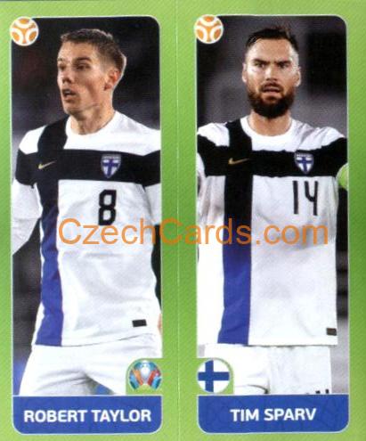 Robert Taylor / Tim Sparv 2020 Panini UEFA Euro Tournament Ed. Blue #194