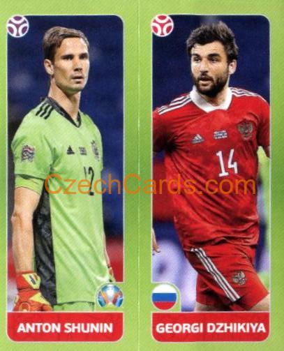 Anton Shunin / Georgi Dzhikiya 2020 Panini UEFA Euro Tournament Ed. Blue #196