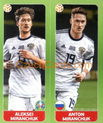 Aleksei Miranchuk / Anton Miranchuk 2020 Panini UEFA Euro Tournament Ed. Blue #199