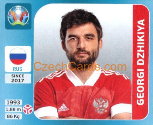 Georgi Dzhikiya 2020 Panini UEFA Euro Tournament Ed. Blue #205