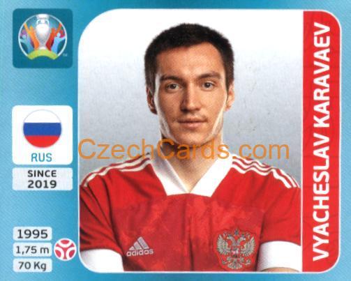 Vyacheslav Karavaev 2020 Panini UEFA Euro Tournament Ed. Blue #206