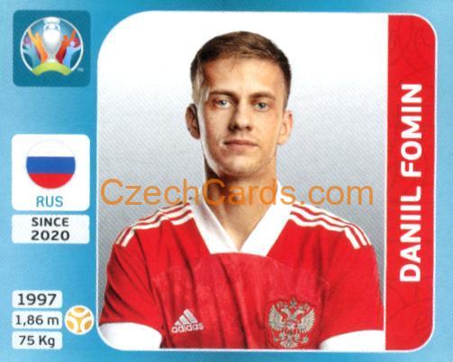 Daniil Fomin 2020 Panini UEFA Euro Tournament Ed. Blue #212