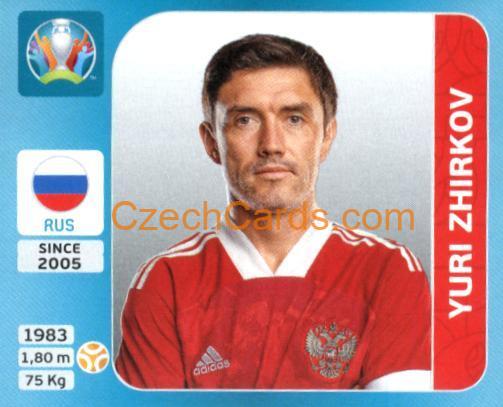Yuri Zhirkov 2020 Panini UEFA Euro Tournament Ed. Blue #220