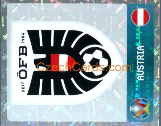 Logo Austria 2020 Panini UEFA Euro Tournament Ed. Blue foil #223