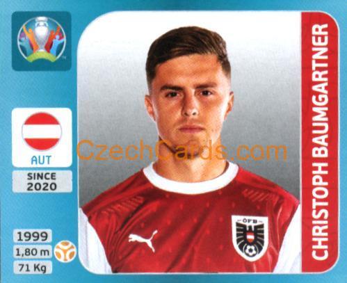 Christoph Baumgartner 2020 Panini UEFA Euro Tournament Ed. Blue #234